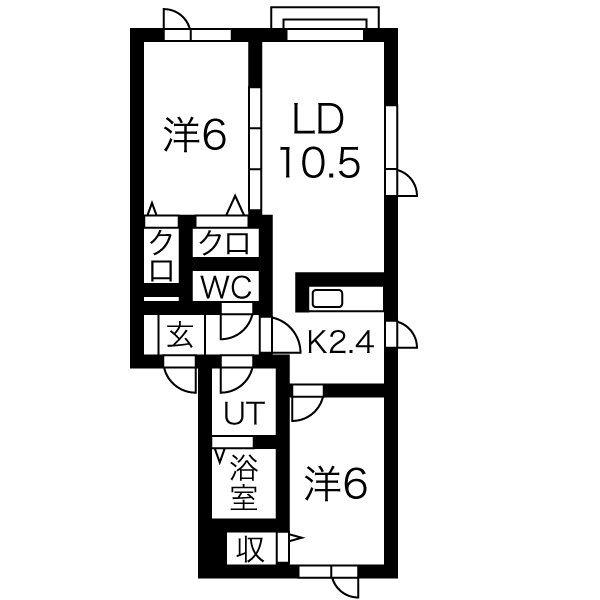 クラヴィエ北郷 102号室